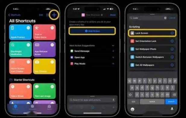 泗县苹果14锁屏维修店分享iPhone14升级iOS16.4后如何创建锁屏快捷方式 