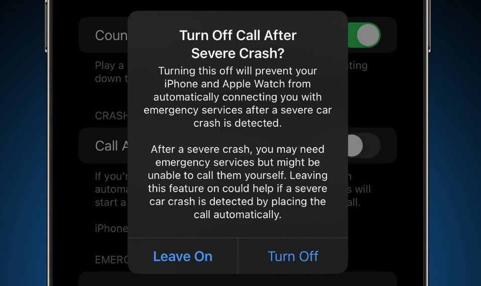 泗县苹果14维修分享 iPhone 14 和 Apple Watch 上关闭崩溃检测 